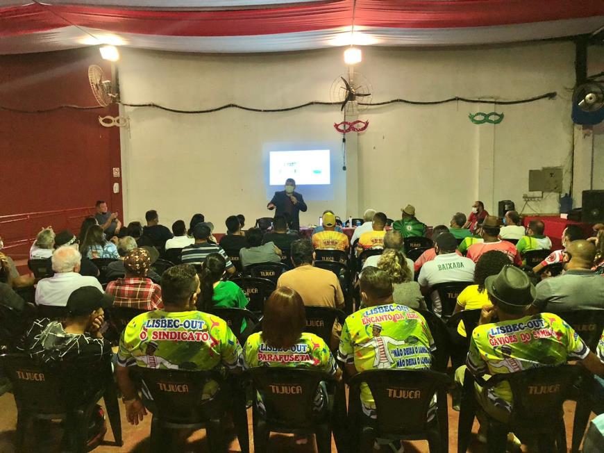 Fumbel reuniu com as agremiações de escolas de samba para propor a parceria que garantirá o carnaval na programação da Bienal das Artes.